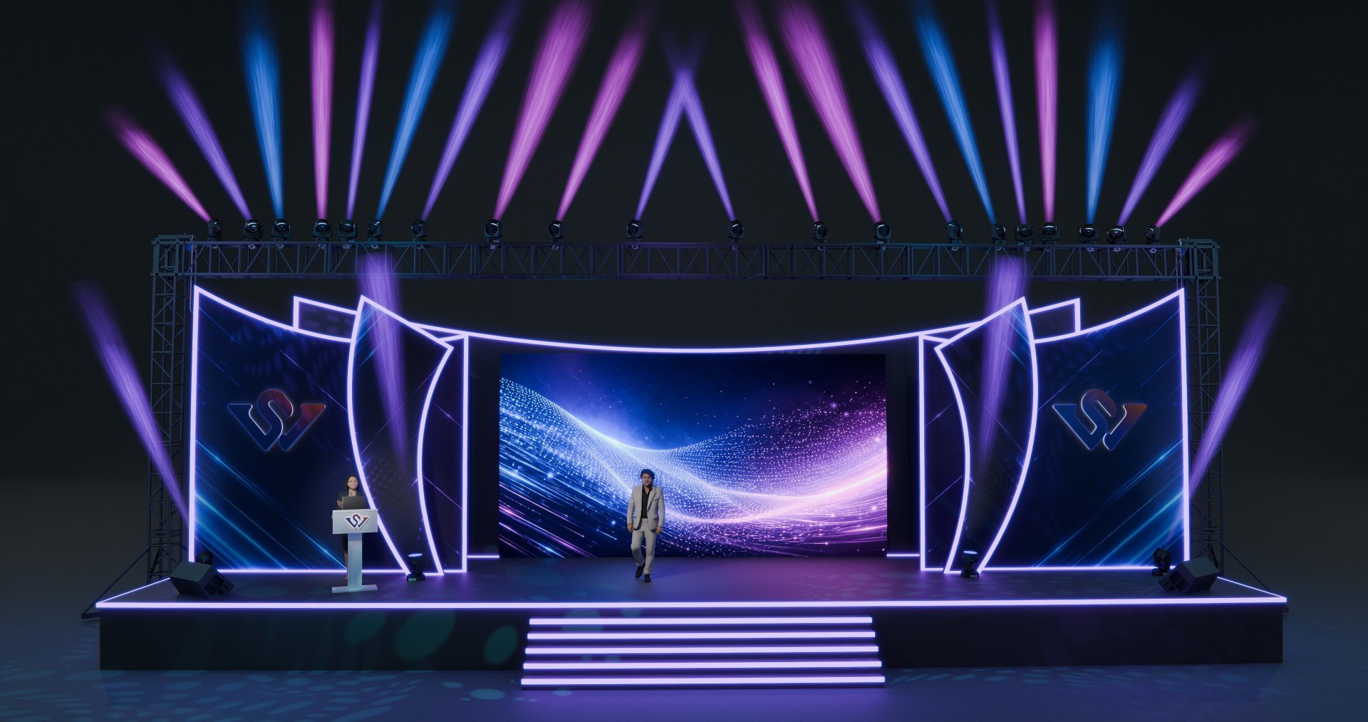 AuroraFlow Event Stage