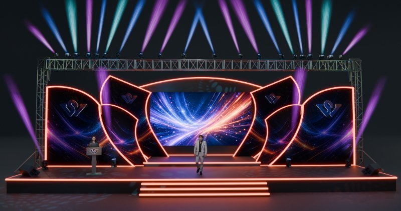 Inferno Red Bloom Event Stage