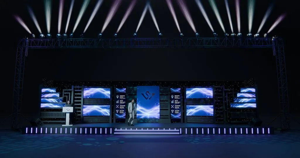 Technology Conference Stage Infinity Grid Stage
